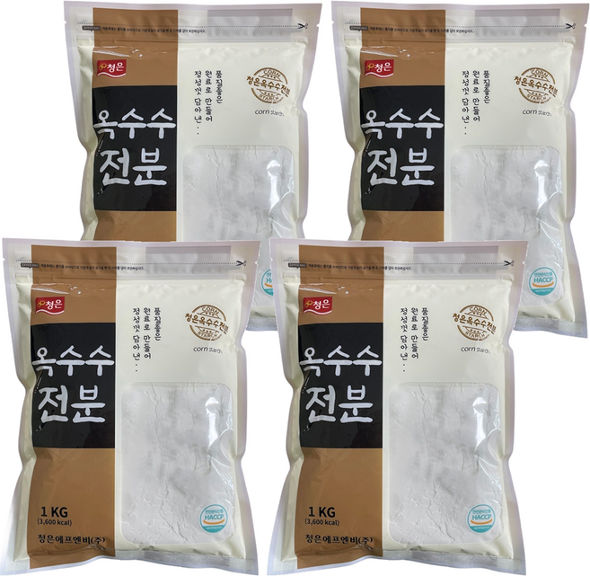 藍銀玉米味澱粉, 1kg, 4個