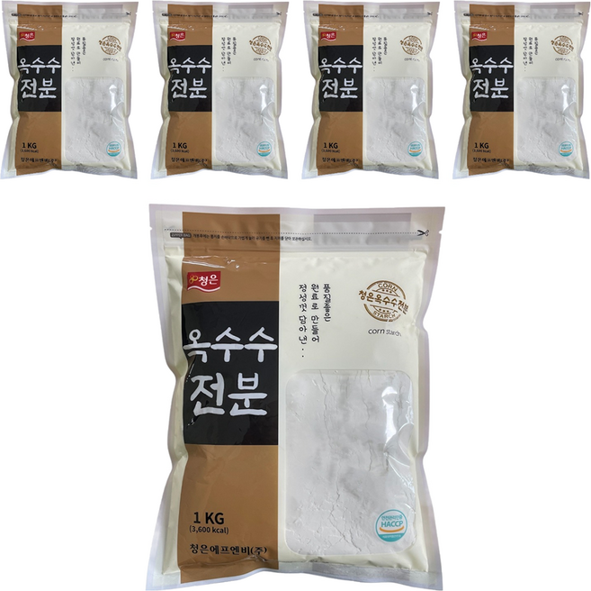 藍銀玉米味澱粉, 1kg, 5個