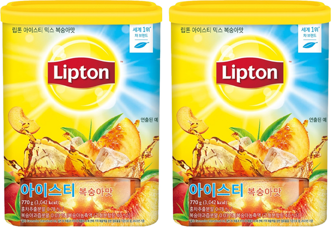 Lipton 立頓 蜜桃風味冰茶粉, 770g, 2個