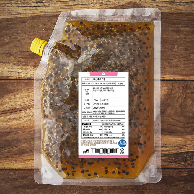 봄봄푸드 패션후르츠청, 1kg, 1개