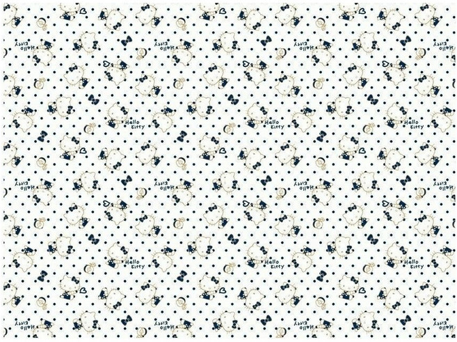 收納王妃 Hello Kitty 防水防油桌布 加厚款 132 x 178cm KT-11107-TBB, 藍金, 1個