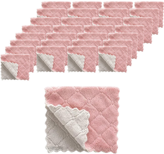 小麥購物 珊瑚絨抹布 G059 正方款 顏色隨機, 60個