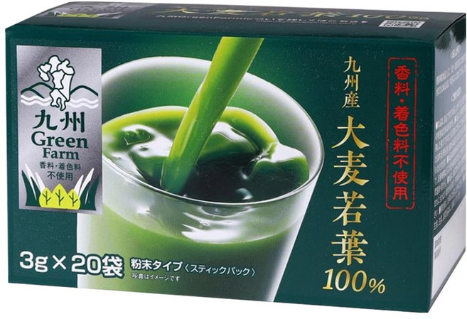 九州 Green Farm 日本九州產大麥若葉青汁 20入 100%大麥若葉 無香料 無著色料, 60g, 1盒
