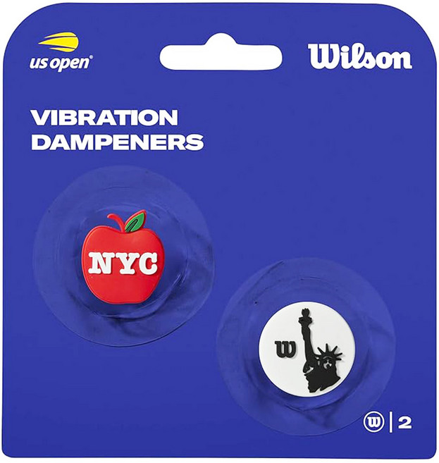 Wilson US OPEN NYC蘋果 自由女神像避震器 WR8412201001 100g 2個, 紅色，白色, 1組