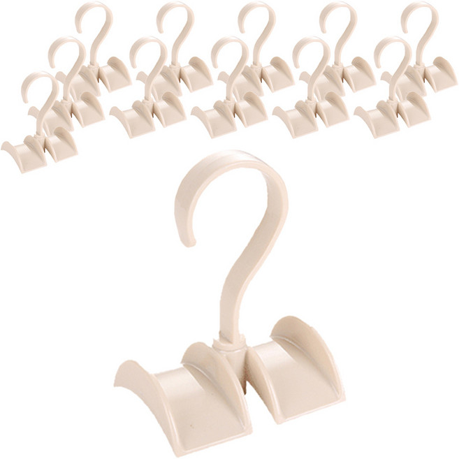 리버그린 회전식 다용도 가방정리걸이, 아이보리, 12개