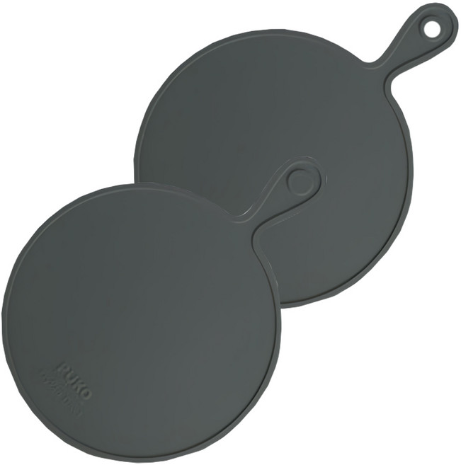 Puko 圓形矽膠隔熱鍋墊, 灰色, 2個