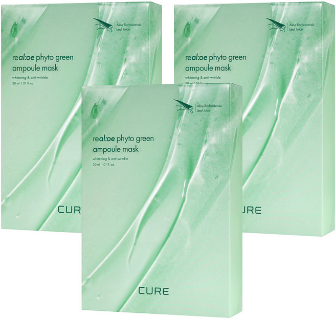 김정문알로에 라 센스 로에 큐어 리알로에 피토 그린 앰플 마스크, 10개입, 3개