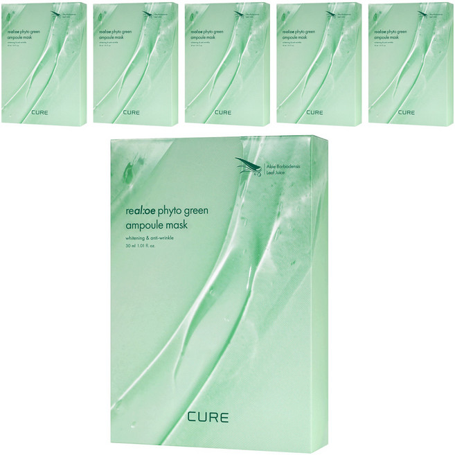 김정문알로에 라 센스 로에 큐어 리알로에 피토 그린 앰플 마스크, 10개입, 6개