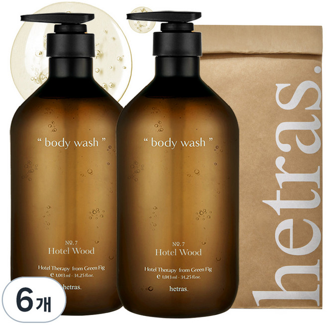 헤트라스 호텔테라피 바디워시 호텔우드, 1.013L, 6개