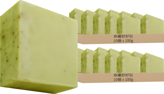 命運好好玩 菲菲 除穢艾草皂 - 天然草本、除穢淨身、溫和潔淨, 100g, 20個