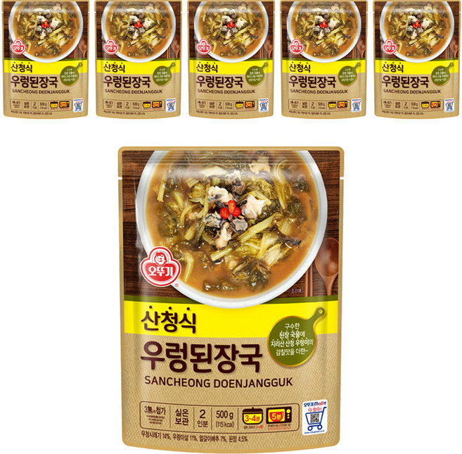 오뚜기 산청식 우렁된장국, 500g, 6개