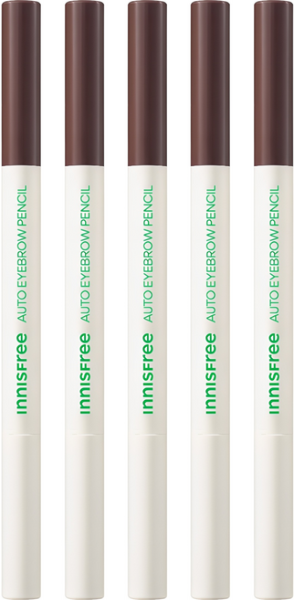 이니스프리 납작 아이브로우 펜슬 0.3g, 5호 깊은밤 에스프레소 브라운, 5개
