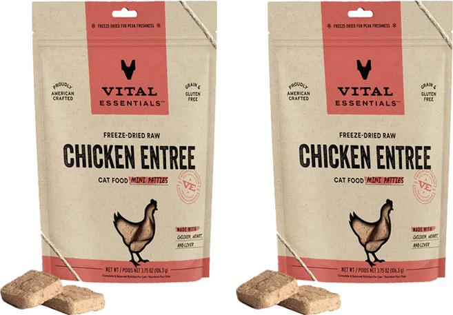 VITAL ESSENTIALS 凍乾鮮肉生食餐 貓用, 雞肉, 106g, 2包