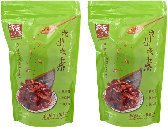 所長茶葉蛋 厚切素蹄筋 原味 香Q彈牙 鹹香滋味 小麥蛋白製作, 100g, 2包