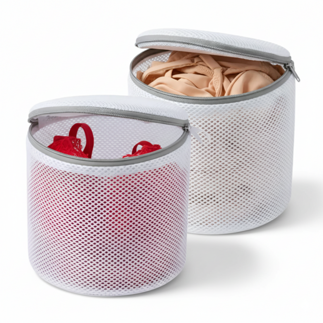 솝하우스 속옷 브래지어 세탁망 원통형, 화이트, 2개