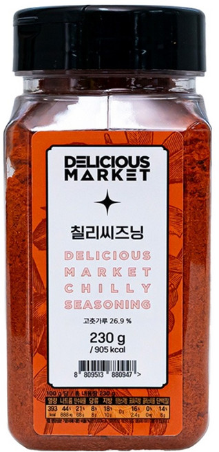 딜리셔스마켓 칠리시즈닝 천연 향신료 중형, 230g, 1개
