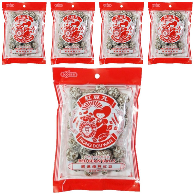 惠香 紅豆丸 台灣經典美食 手工熬煮 紮實鬆Q, 180g, 5包