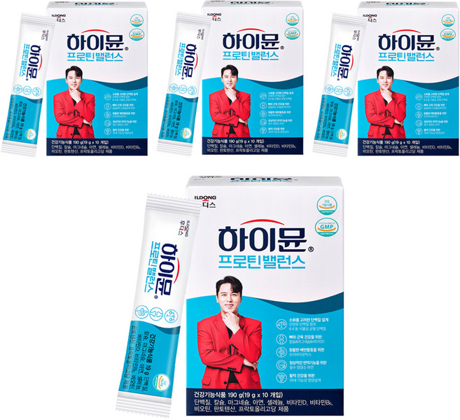 일동후디스 하이뮨 프로틴 밸런스 분말 스틱, 190g, 4개