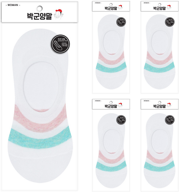 박군 여성용 안나 덧신양말 5족