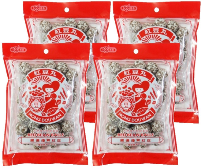 惠香 紅豆丸 台灣經典美食 手工熬煮 紮實鬆Q, 180g, 4包