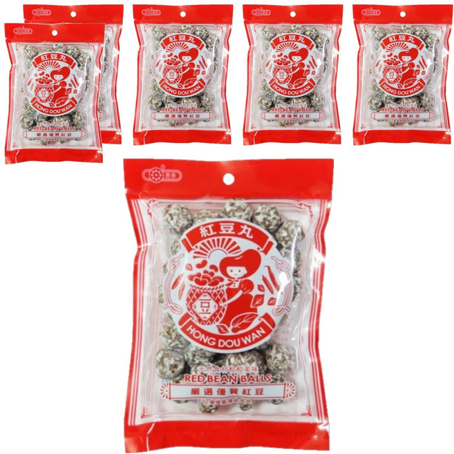 惠香 紅豆丸 台灣經典美食 手工熬煮 紮實鬆Q, 180g, 6包