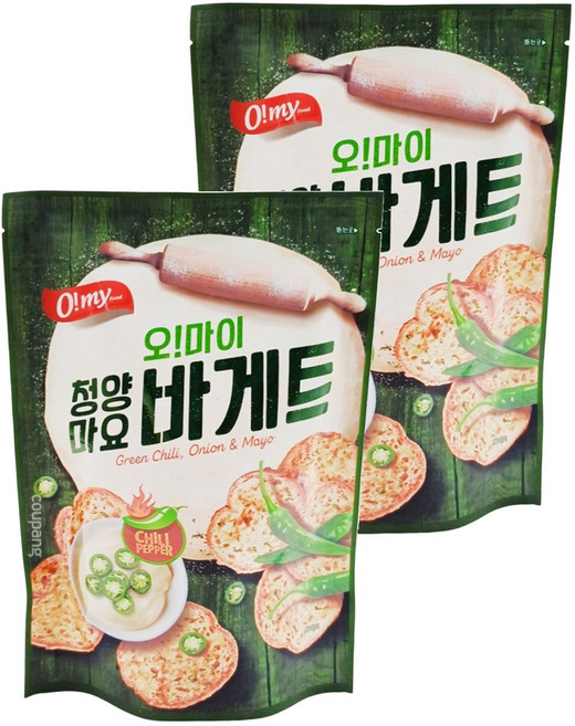 O my food 歐邁福 法式麵包餅乾 青陽辣椒美乃滋口味, 80g, 2包