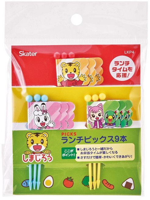 Skater LKP4 裝飾用旗幟水果叉 9入, 1組