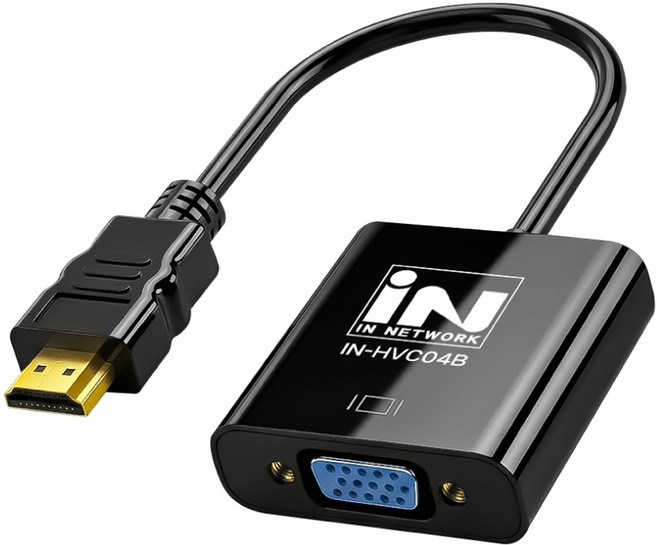 인네트워크 HDMI to RGB 변환 컨버터 IN-HVC04B, 1개, 255mm