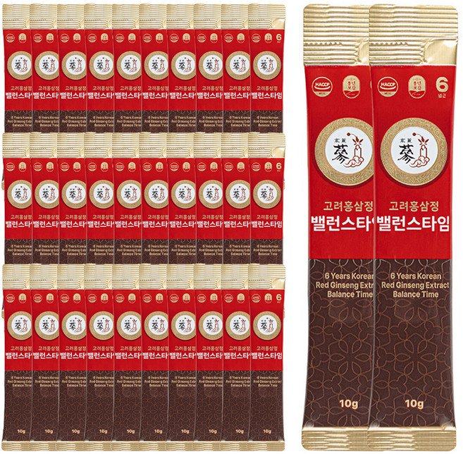 풍년보감 6년근 고려홍삼정 밸런스타임, 10g, 120개