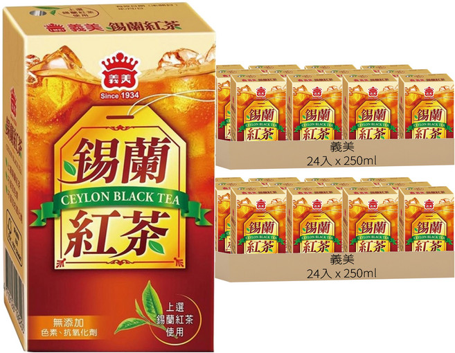 義美 錫蘭紅茶, 250ml, 48入