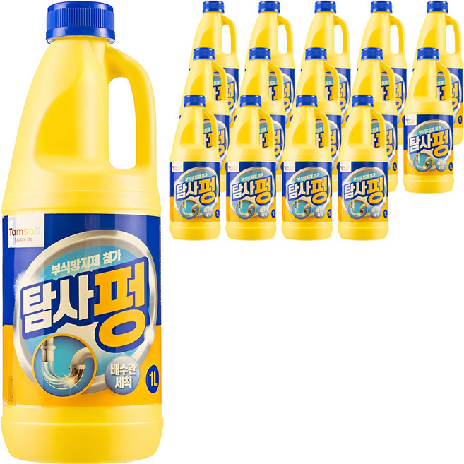 탐사 배수구 세정제, 1L, 15개