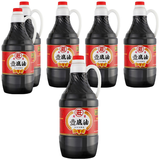 丸莊醬油 黑豆壼底油清, 1.6L, 6瓶