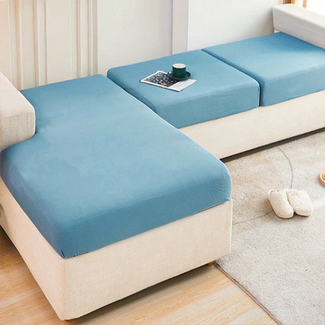 涼感新科技彈力冰絲沙發套, 寧靜藍, 1個