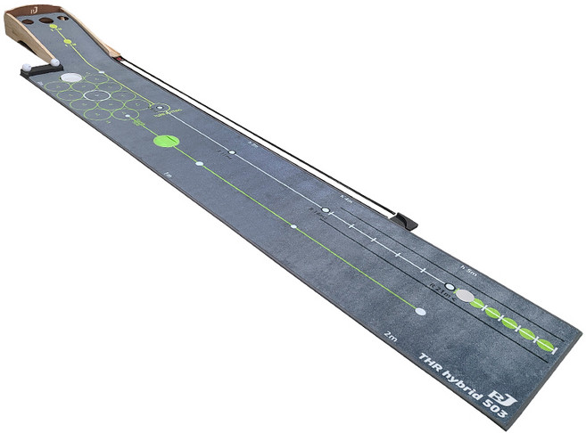 BJ THR 편백나무 골프 퍼팅연습기, 그레이, 1개