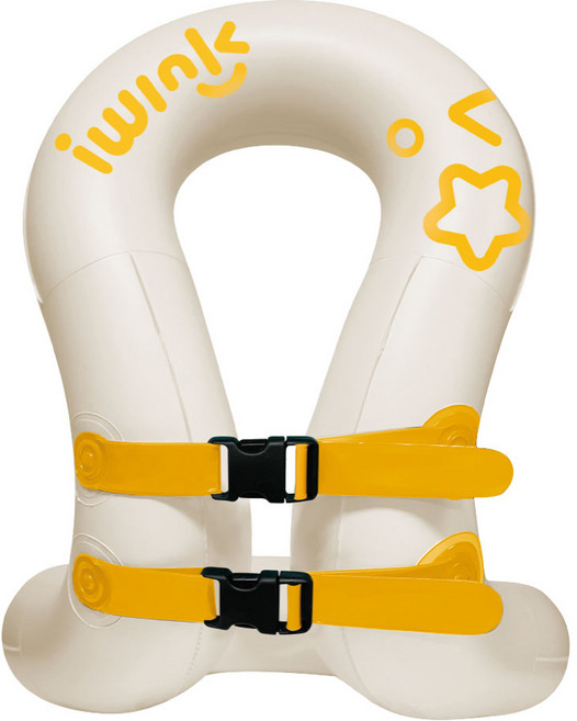 아이윙크 넥튜브 착용형 수영보조용품, 화이트 + 스타, 1개
