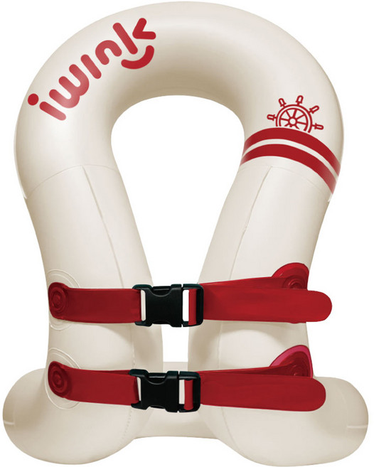 아이윙크 넥튜브 착용형 수영보조용품, 마린레드, 1개