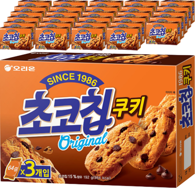 오리온 초코칩쿠키, 192g, 40개