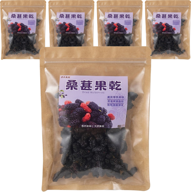 伊貝果然 桑葚果乾, 5個, 200g