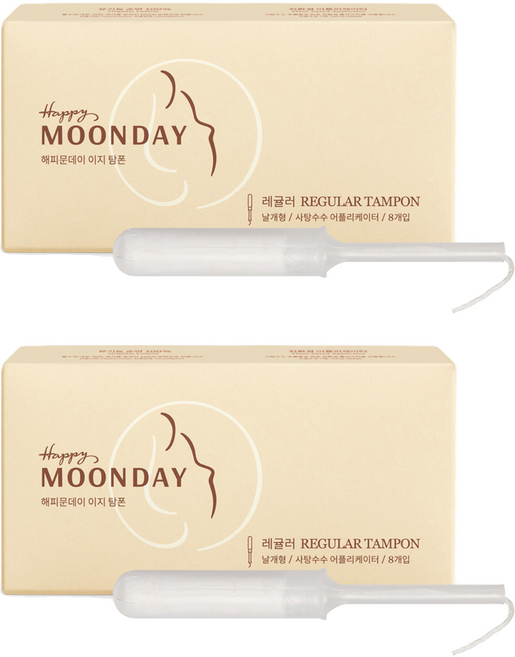 해피문데이 이지 탐폰, 레귤러, 8개입, 2개