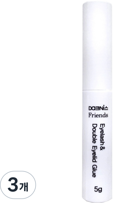 다크니스 프렌즈 속눈썹 접착제 쌍꺼풀액, 3개, 흰색