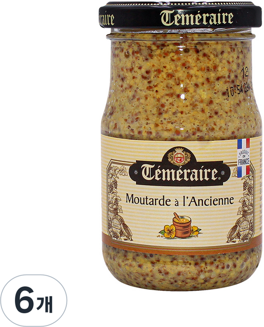 테메레 홀그레인 머스타드, 6개, 200g