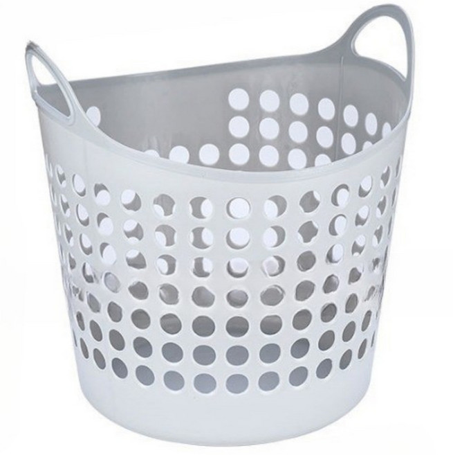 오코로 통기성 좋은 세탁 빨래바구니 50L, 그레이