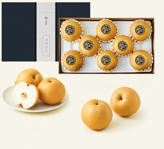 정과담음 당도선별 나주배 선물세트 + 보자기, 1세트, 5kg(6~8과)