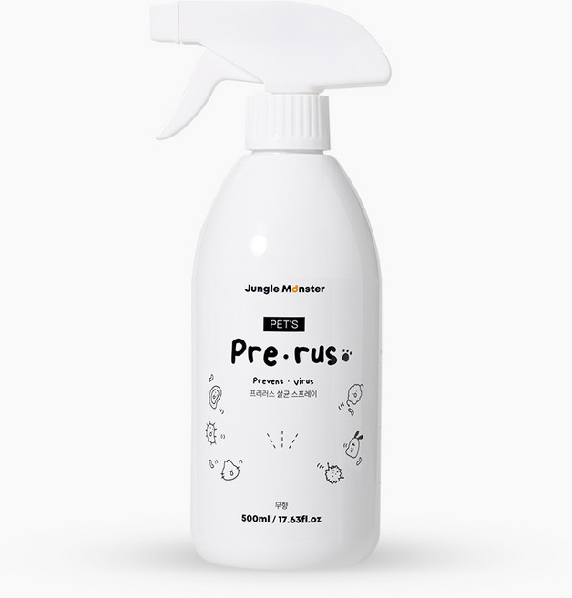정글몬스터 프리러스 펫 살균 소독제 무향, 500ml, 1개