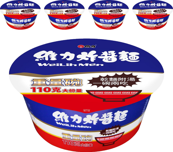 維力 炸醬麵重量碗 110g, 5入