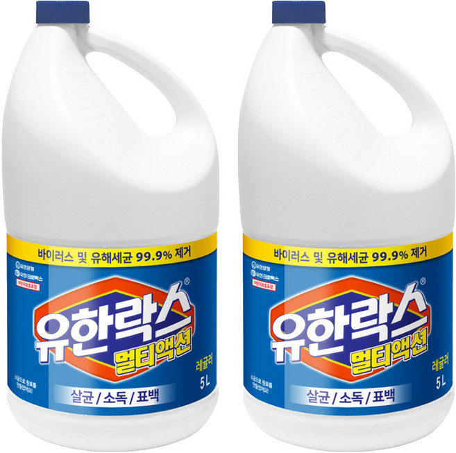 유한락스 멀티액션 레귤러, 5L, 2개