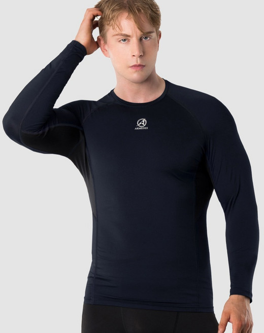 아르메데스 남성용 매쉬 긴팔 테크핏 언더레이어 상의 AR-142