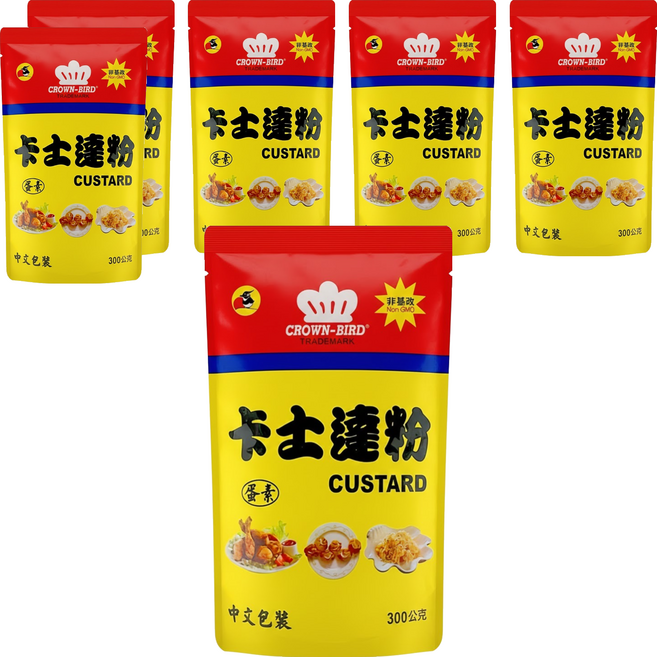 CROWN-BIRD 皇冠鳥 卡士達粉, 300g, 6包