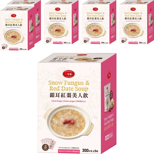 GOOD PLENTY 一吉膳 銀耳紅棗美人飲, 300g, 5包, 6盒