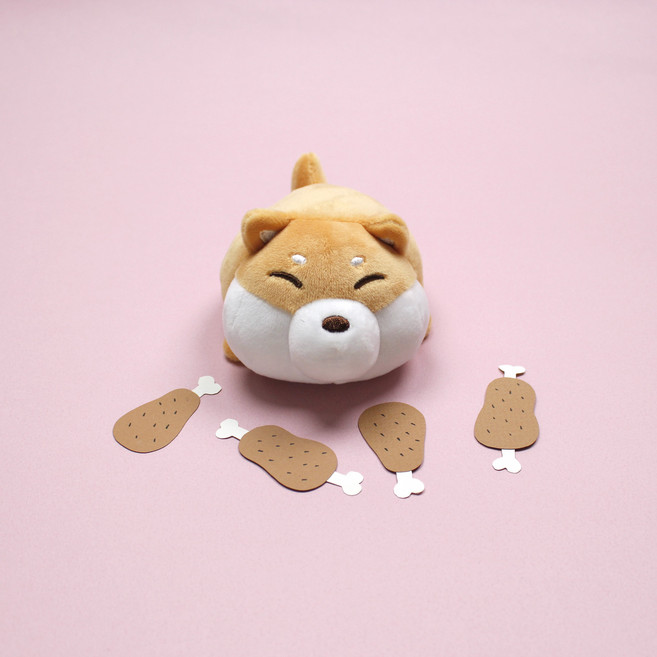 모찌타운 애니멀 바디형 핫팩 인형, 7cm, 시바, 1개